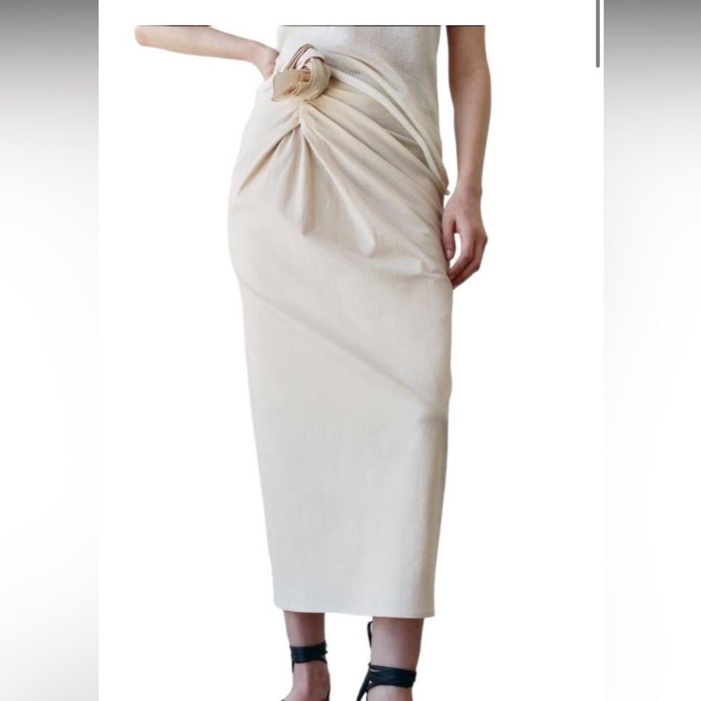 ZARA Knotted Midi Skirt